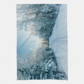 氷と雪 | 凍ってい Winter Road Russia，シベリア キッチンタオル (縦)
