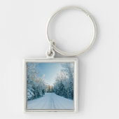 氷と雪 | 凍ってい Winter Road Russia，シベリア キーホルダー (正面)