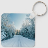 氷と雪 | 凍ってい Winter Road Russia，シベリア キーホルダー (裏面)