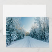 氷と雪 | 凍ってい Winter Road Russia，シベリア サンキューカード (正面/裏面)