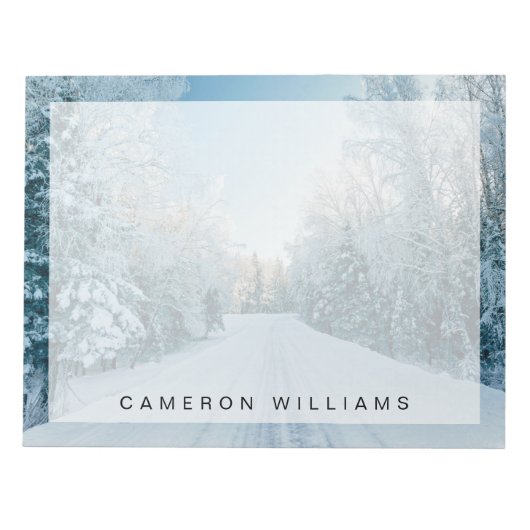 氷と雪 | 凍ってい Winter Road Russia,シベリア ノートパッド (正面)