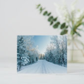 氷と雪 | 凍ってい Winter Road Russia,シベリア ポストカード (スタンド正面)