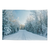 氷と雪 | 凍ってい Winter Road Russia,シベリア 枕カバー (裏面)
