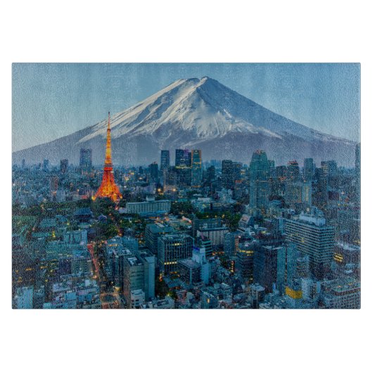 氷と雪 |富士山と東京スカイライン カッティングボード (正面)
