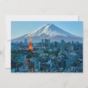 氷と雪  富士山と東京スカイライン サンキューカード