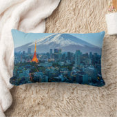 氷と雪 |富士山と東京スカイライン ランバークッション (ブランケット)