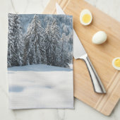 氷と雪 | Allgau Bavaria Germany キッチンタオル (四つ折り)