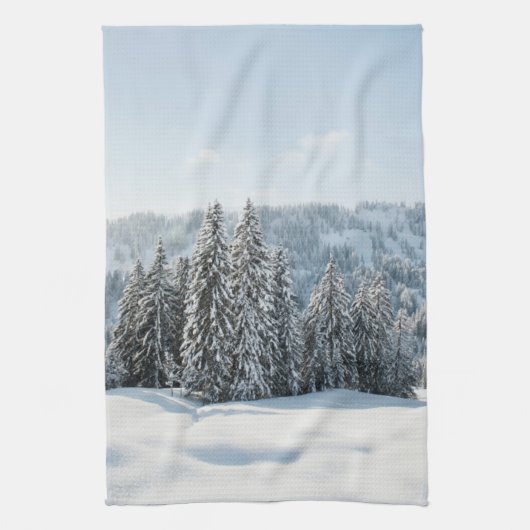 氷と雪 | Allgau Bavaria Germany キッチンタオル (縦)