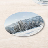 氷と雪 | Allgau Bavaria Germany ラウンドペーパーコースター (アングル)