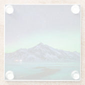 氷と雪 | Aurora Borealis Milky Wayアイスランド ガラスコースター (裏面)