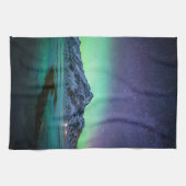 氷と雪 | Aurora Borealis Milky Wayアイスランド キッチンタオル (横)