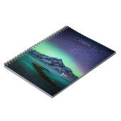 氷と雪 | Aurora Borealis Milky Wayアイスランド ノートブック (左側)