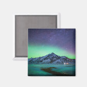 氷と雪 | Aurora Borealis Milky Wayアイスランド マグネット (正面/裏面)