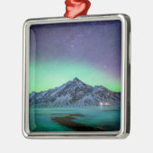 氷と雪 | Aurora Borealis Milky Wayアイスランド メタルオーナメント (左)