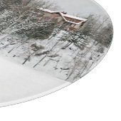 氷と雪 Deer in Snow Quebec，カナダ カッティングボード (角)