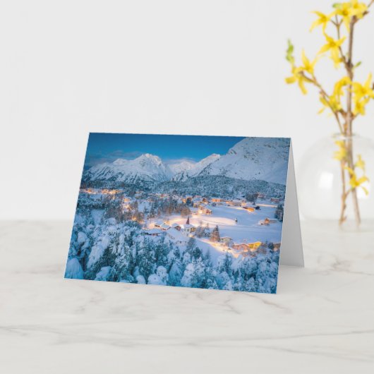 氷と雪 | Graubunden, Engadin，スイス カード (黄色い花)