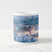 氷と雪 | Graubunden, Engadin,スイス ジャンボコーヒーマグカップ (正面)