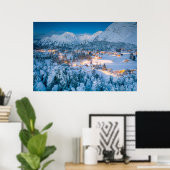 氷と雪 | Graubunden, Engadin，スイス ポスター (ホームオフィス)