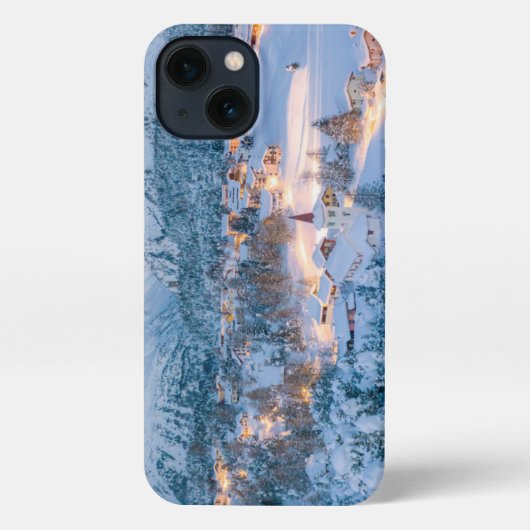 氷と雪 | Graubunden, Engadin，スイス iPhoneケース (裏面)