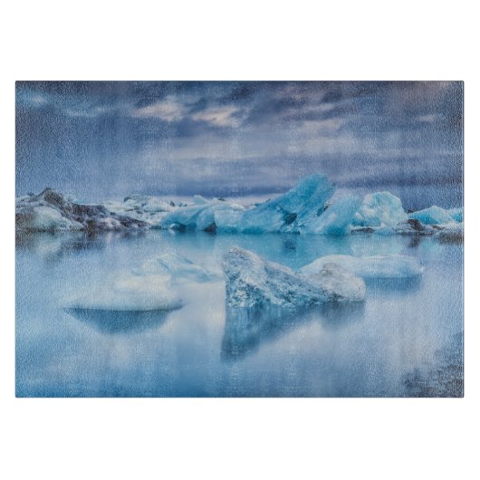 氷と雪 | Jokulsarlon Lagoon,アイスランド カッティングボード (正面)