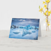 氷と雪 | Jokulsarlon Lagoon，アイスランド カード (黄色い花)