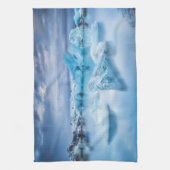 氷と雪 | Jokulsarlon Lagoon，アイスランド キッチンタオル (縦)