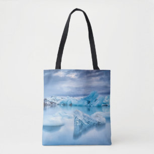 氷と雪   Jokulsarlon Lagoon，アイスランド トートバッグ