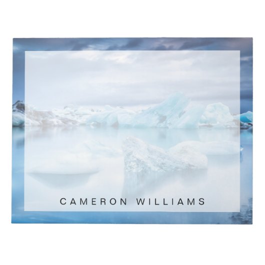 氷と雪 | Jokulsarlon Lagoon，アイスランド ノートパッド (正面)