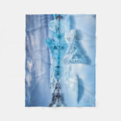 氷と雪 | Jokulsarlon Lagoon，アイスランド フリースブランケット (正面)