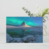 氷と雪 | Kirkjufall Mountain,アイスランド サンキューカード (スタンド正面)