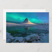 氷と雪 | Kirkjufall Mountain,アイスランド サンキューカード (正面/裏面)