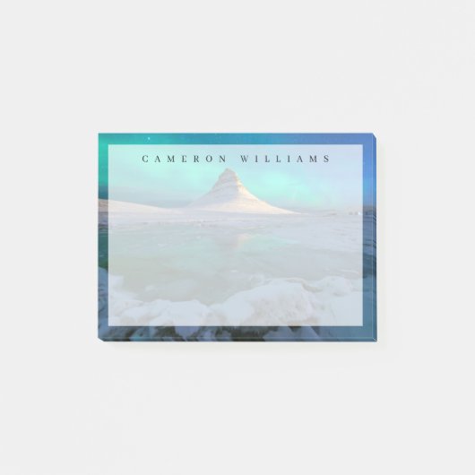 氷と雪 | Kirkjufall Mountain，アイスランド ポストイット (正面)