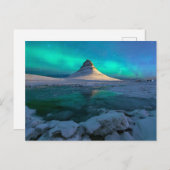 氷と雪 | Kirkjufall Mountain，アイスランド ポストカード (正面/裏面)