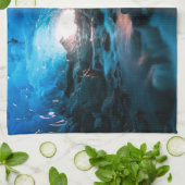 氷と雪 | Mendenhall Glacier, Juneau，アラスカ キッチンタオル (折り畳み)