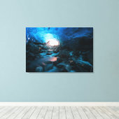 氷と雪 | Mendenhall Glacier, Juneau,アラスカ キャンバスプリント (インサイチュ (ウッドフロア))