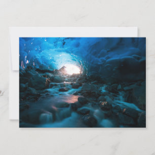 氷と雪 Mendenhall Glacier, Juneau,アラスカ サンキューカード