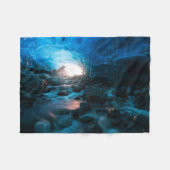 氷と雪 | Mendenhall Glacier, Juneau，アラスカ フリースブランケット (正面(横))