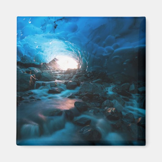 氷と雪 | Mendenhall Glacier, Juneau，アラスカ マグネット (正面)