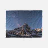 氷と雪 | Milky Way Baltoro Glacier（パキスタン） フリースブランケット (正面(横))