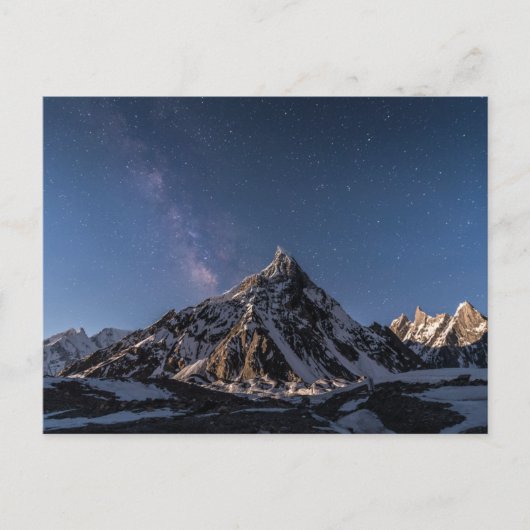 氷と雪 | Milky Way Baltoro Glacier（パキスタン） ポストカード (正面)