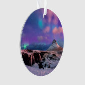 氷と雪 | Northern Lights, Kirkjufall Mountain オーナメント (正面)