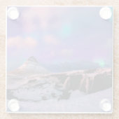氷と雪 | Northern Lights, Kirkjufall Mountain ガラスコースター (裏面)