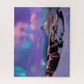 氷と雪 | Northern Lights, Kirkjufall Mountain ジグソーパズル (縦)