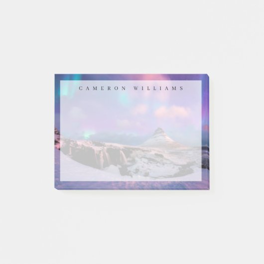 氷と雪 | Northern Lights, Kirkjufall Mountain ポストイット (正面)