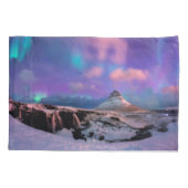 氷と雪 | Northern Lights, Kirkjufall Mountain 枕カバー (裏面)