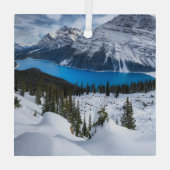 氷と雪 | Peyto Lake, Canadian Rockies ガラスオーナメント (裏面)