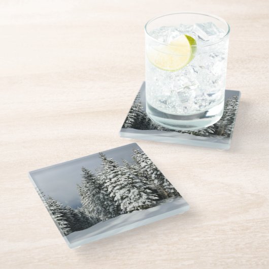 氷と雪 | Pine Woodland，オーストリア ガラスコースター (アングル)