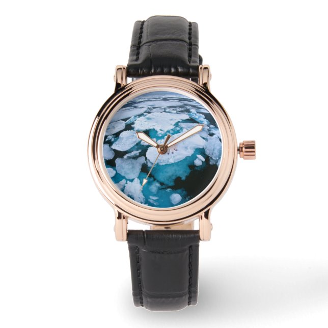 氷と雪 | Polar Bear，北極海，スバルバード 腕時計 (正面)