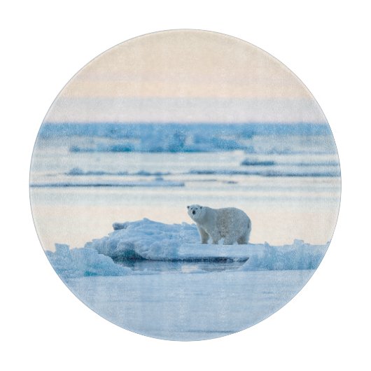 氷と雪 | Polar Bear Iceberg Norway カッティングボード (正面)