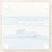 氷と雪 | Polar Bear Iceberg Norway ガラスコースター (裏面)